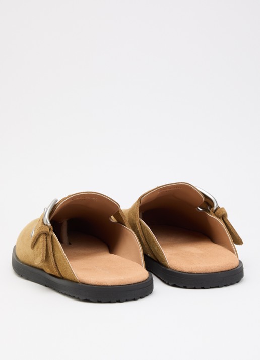 Maison Margiela Tabi muiltje van suède - achterkant 5 beige
