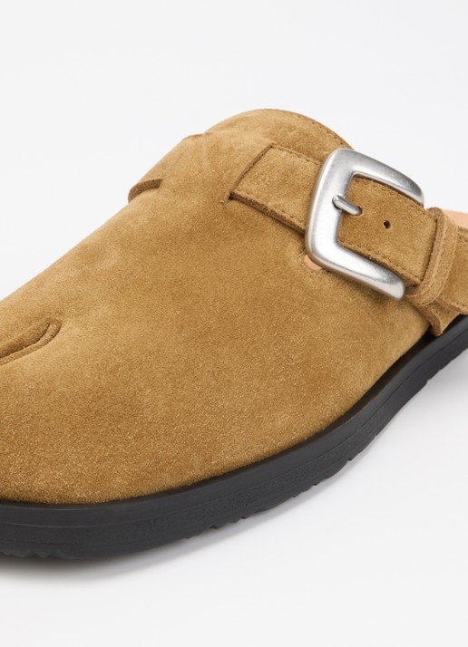 Maison Margiela Tabi muiltje van suède - detail 4 beige