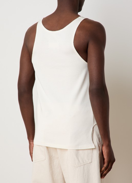 Maison Margiela Tanktop met logoprint - achterkant 5 gebroken wit