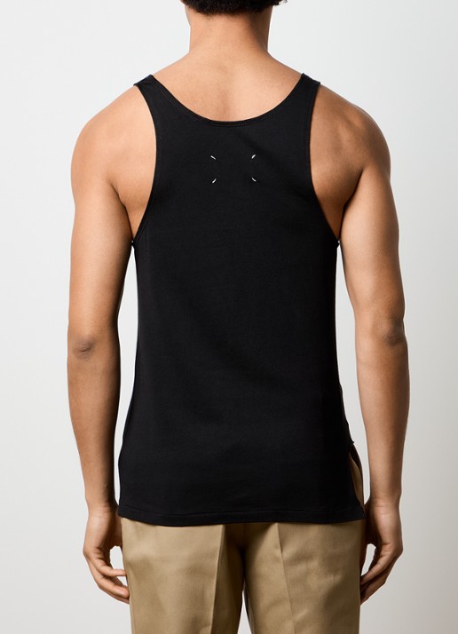 Maison Margiela Tanktop met logoprint - achterkant 5 zwart