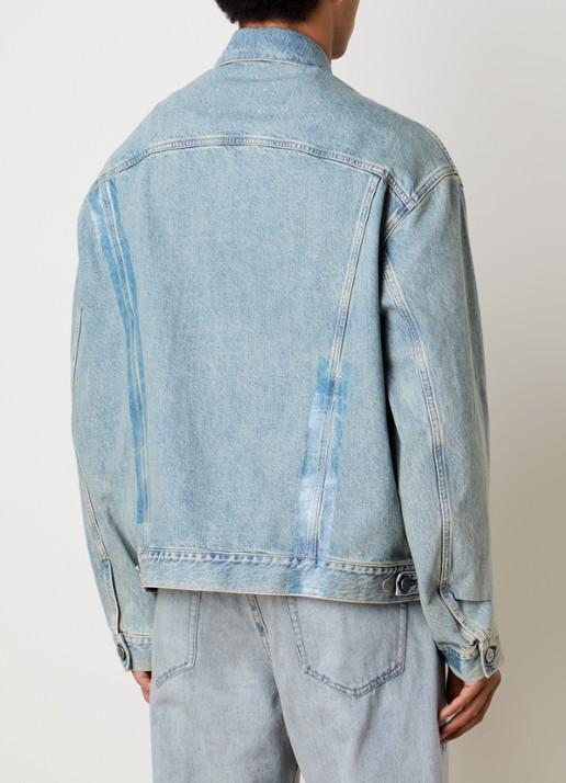 Maison Margiela Tape spijkerjas met steekzakken - achterkant blauw