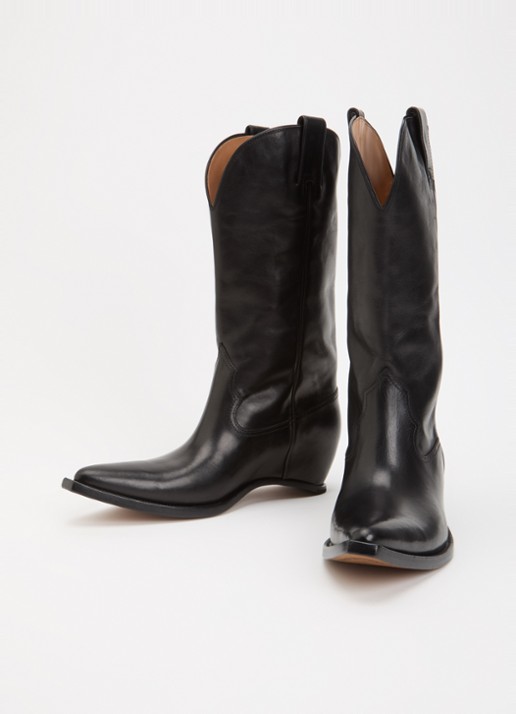 Maison Margiela Western cowboylaars van kalfsleer - detail 3 zwart