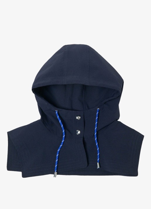 Maje Afneembare waterproof capuchon - voorkant 3 donkerblauw