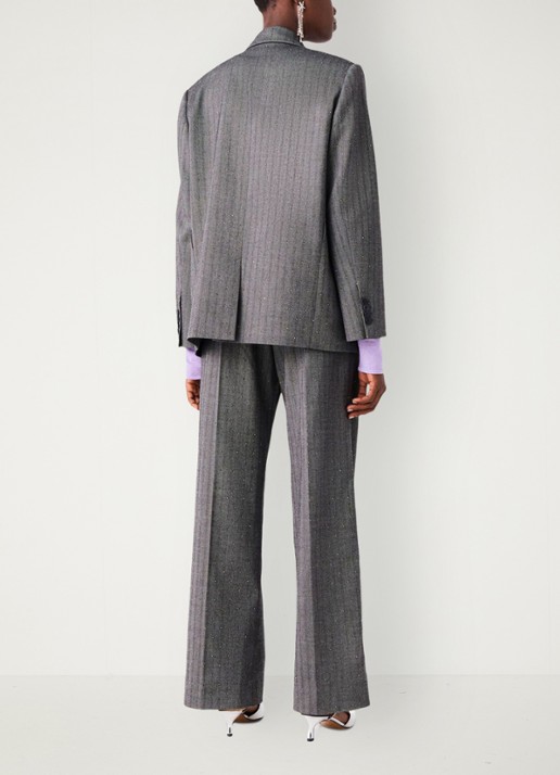 Maje Blazer met strass - achterkant 6 grijs