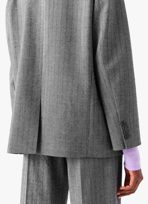 Maje Blazer met strass - detail 5 grijs