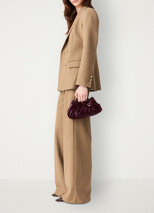Maje Blazer met streepprint - detail 3 beige / beige
