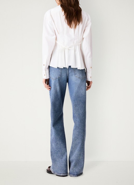 Maje Blouse met plooidetail  - achterkant wit