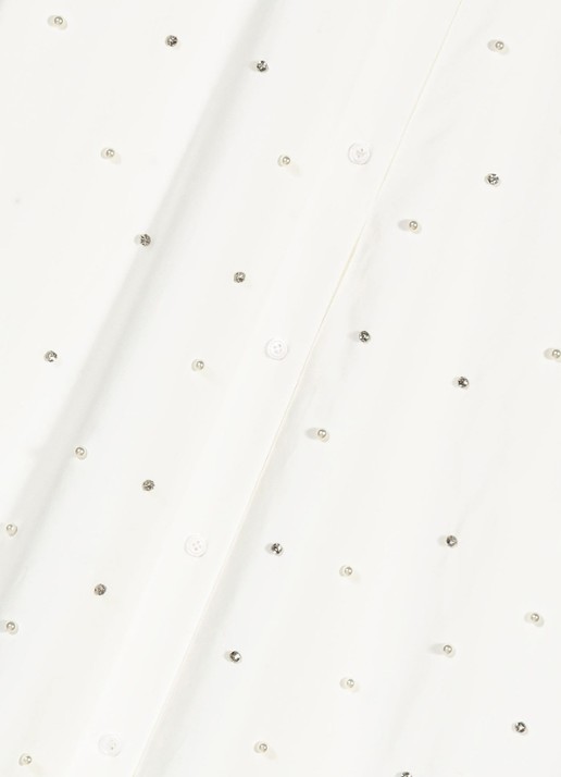 Maje Blouse met strass en imitatieparels - detail 8 gebroken wit