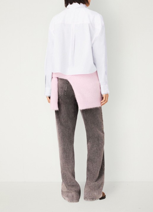 Maje Blouse met strikkraag - achterkant wit