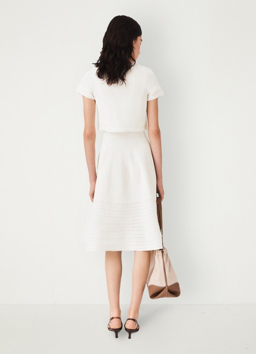 Maje Bolero met ribstructuur - achterkant wit