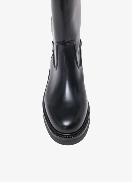 Maje Boots van leer - detail 5 zwart