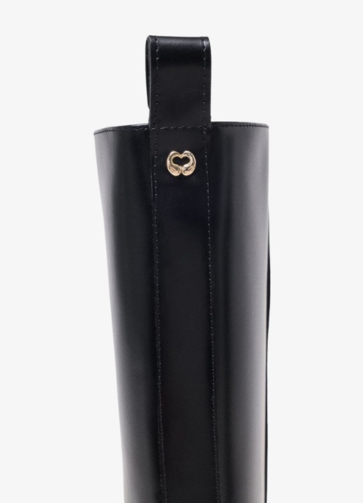 Maje Boots van leer - detail 7 zwart