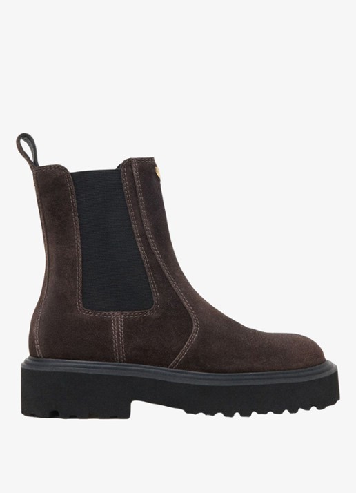 Maje Chelsea boot van suéde