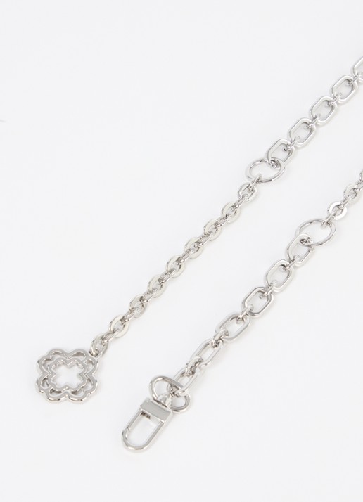 Maje Clover tailleriem met logo - detail 2 zilver