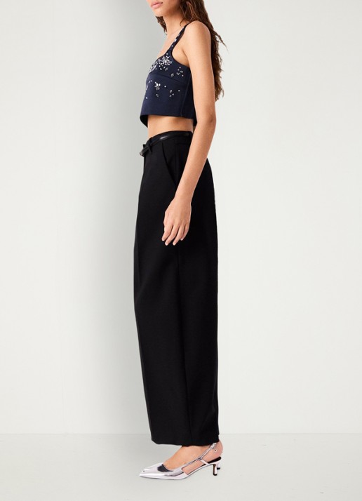 Maje Crop top met strass