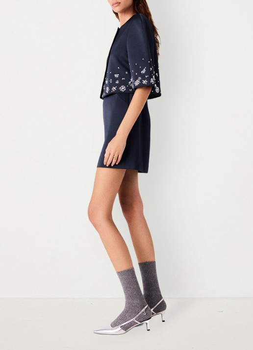 Maje Cropped blazer met strass