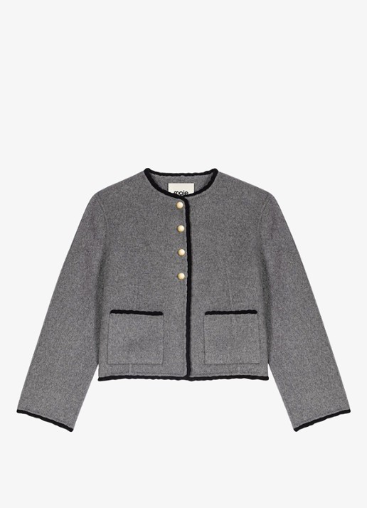 Maje Cropped jack met ronde hals