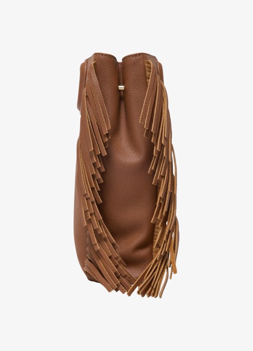 Maje Crossbodytas met franjes - detail 4 donkerbruin