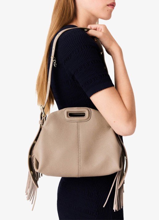Maje Crossbodytas met logo - detail 3 beige