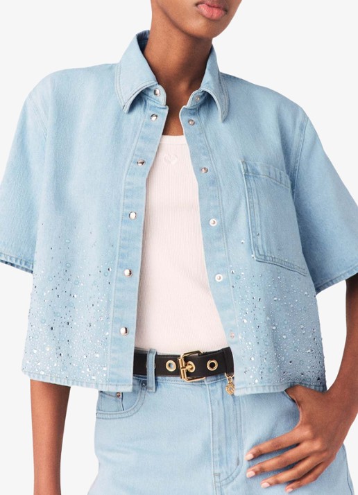 Maje Cyros blouse met strass