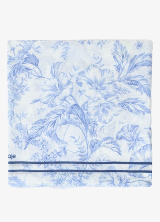 Maje Echaleblue sjaal in wolblend met print 140 x 140 cm