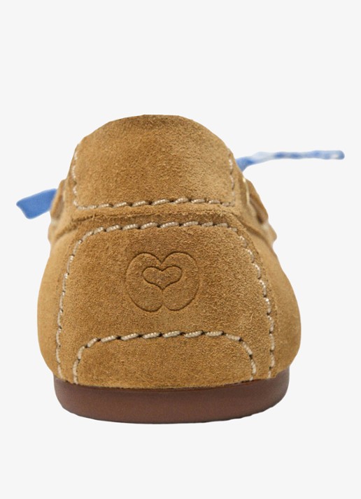 Maje Finolanude loafers van suède - achterkant 3 camel