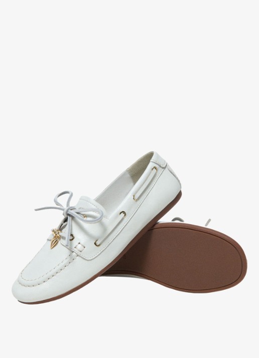 Maje Finolanuevo bootschoen van leer  - detail 5 wit