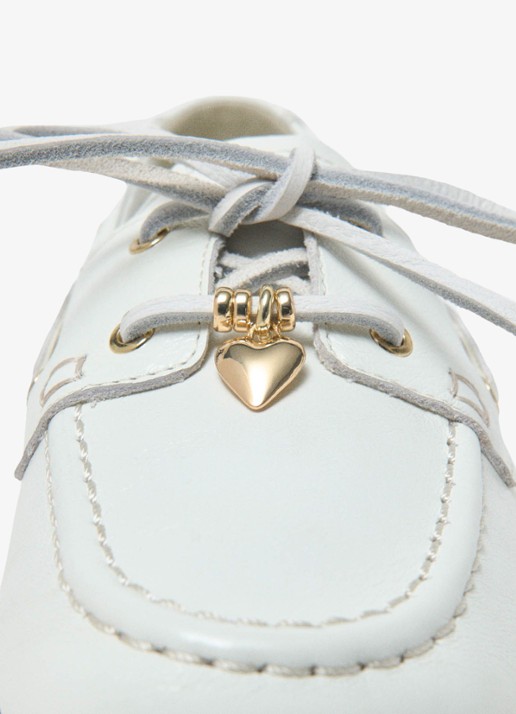 Maje Finolanuevo bootschoen van leer  - detail 6 wit