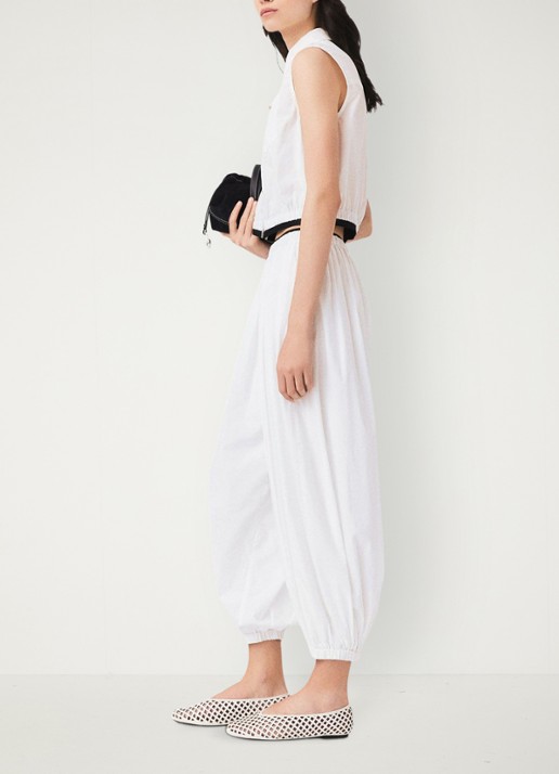 Maje Gecropte mouwloze blouse - detail 3 wit