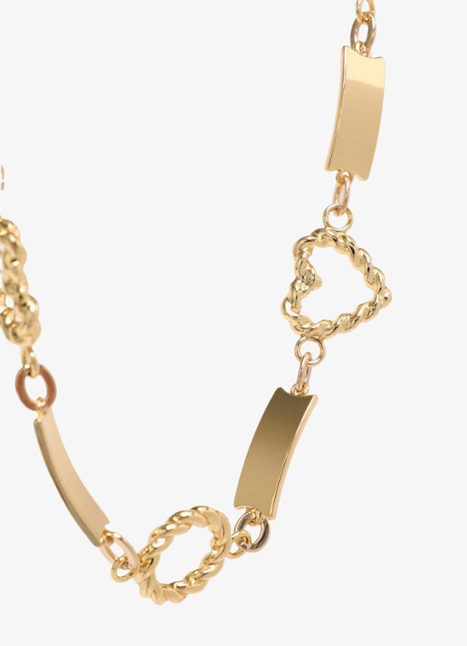 Maje Gevlochten gouden kettingriem - detail 5 goud