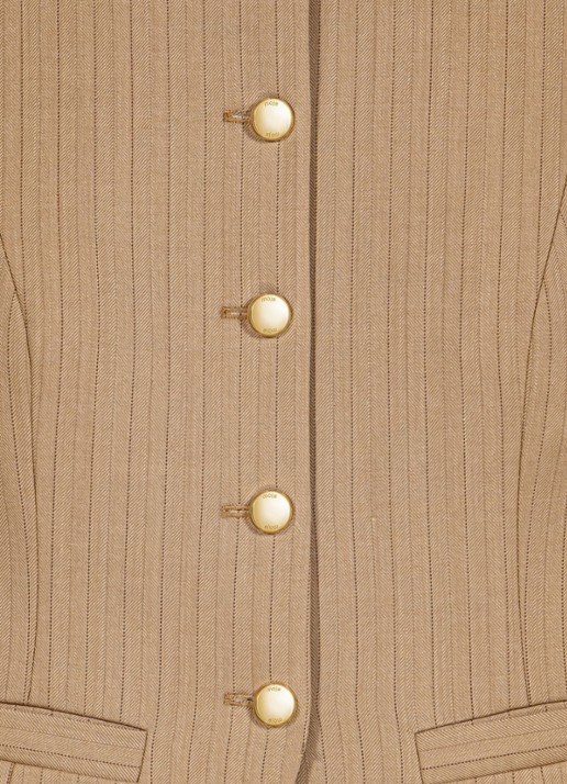 Maje Gilet in wolblend - detail beige