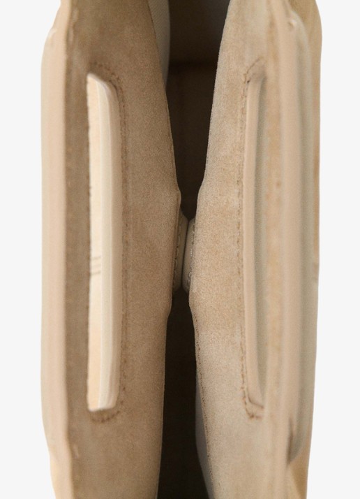 Maje Handtas van suède met afneembare schouderriem - detail 6 beige