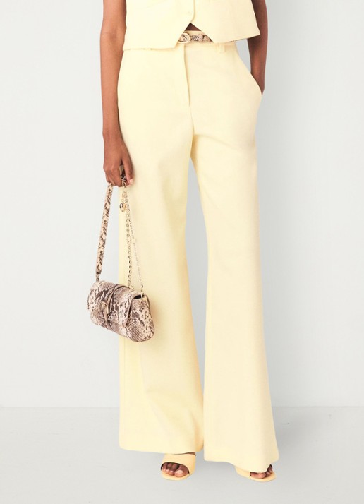 Maje High waist flared fit pantalon met steekzakken