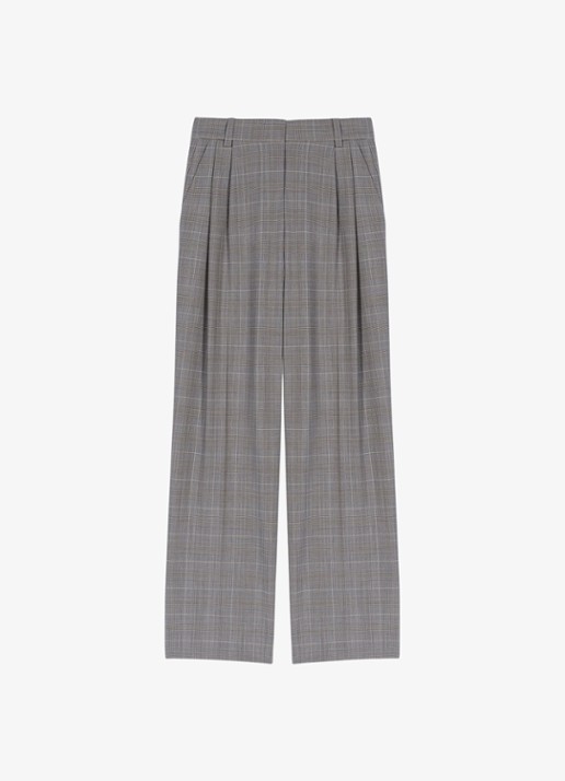 Maje High waist loose fit pantalon in wolblend