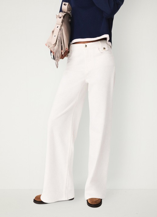 Maje High waist straight fit jeans met gekleurde wassing