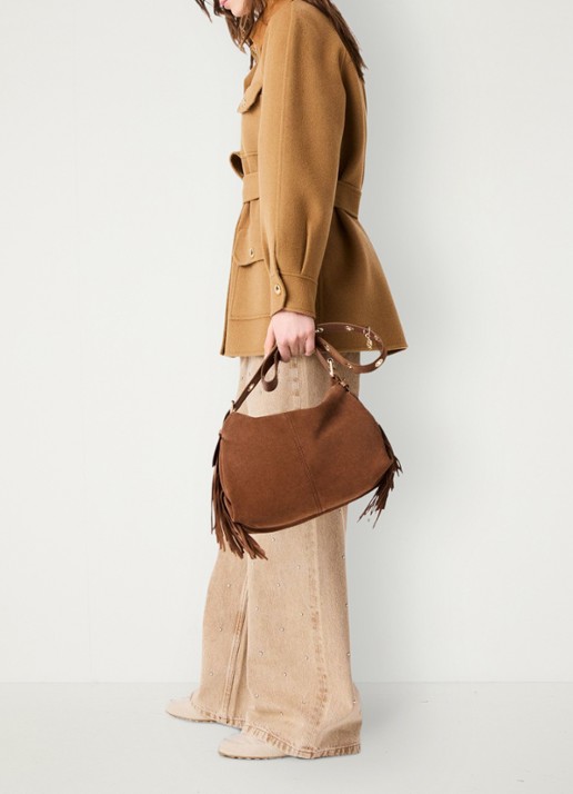 Maje Jack met strikceintuur - detail 5 camel