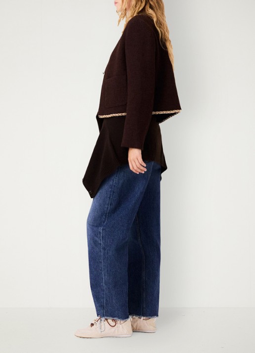 Maje Jack met tweed-look en kettingdetail