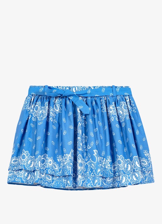 Maje Jinabo minirok met print en strikceintuur - voorkant 2 roze
