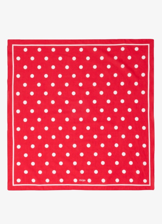 Maje Katoenen bandana met stippen