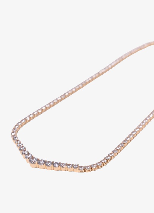 Maje Ketting met zirkonia - detail goud