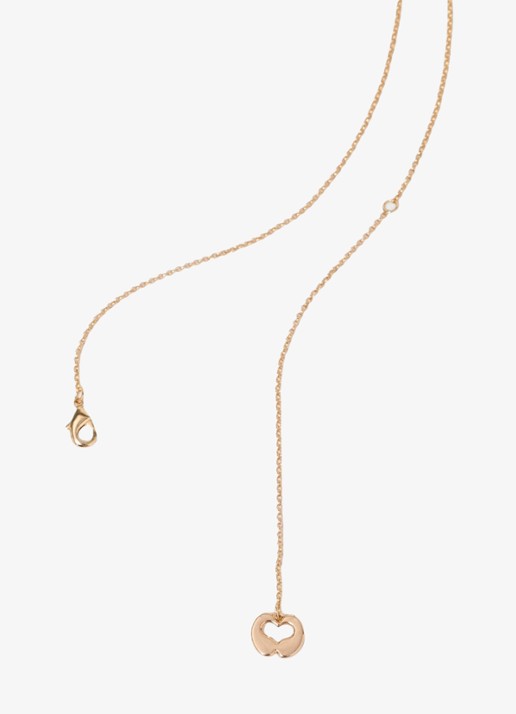 Maje Lange kralenhalsketting met vis - detail 4 goud