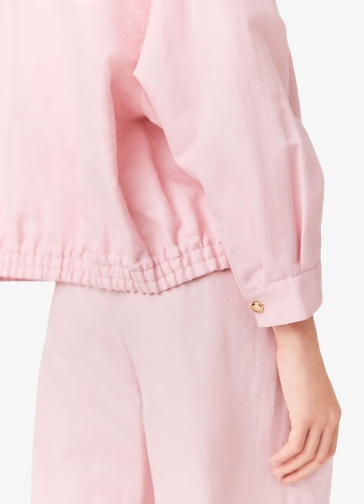 Maje Linnen blend bomberjack - detail 8 roze