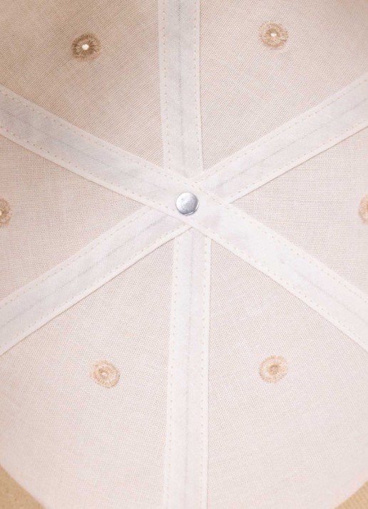 Maje Linnen blend pet met logo - detail 6 beige