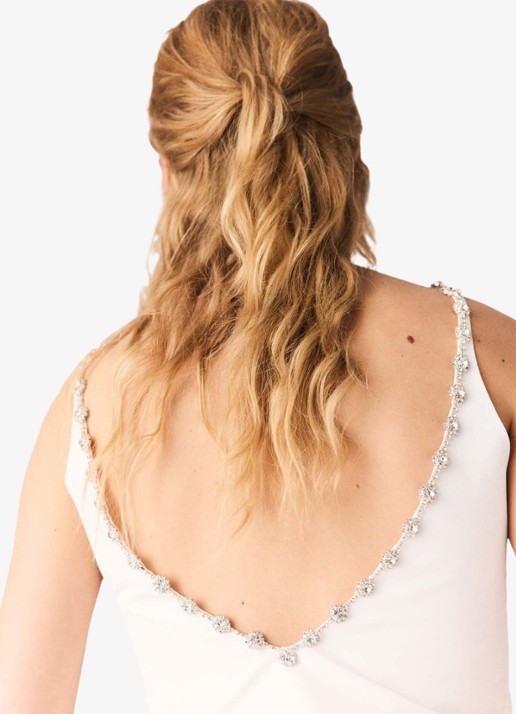 Maje Lipalace top met strass - detail 4 wit