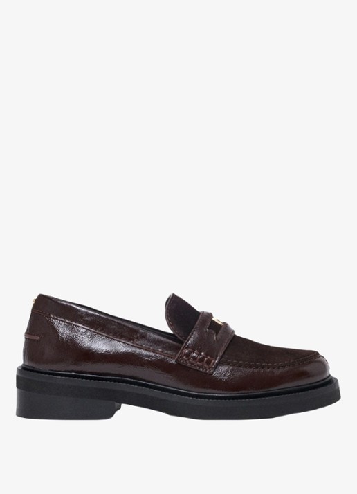 Maje Loafer van leer