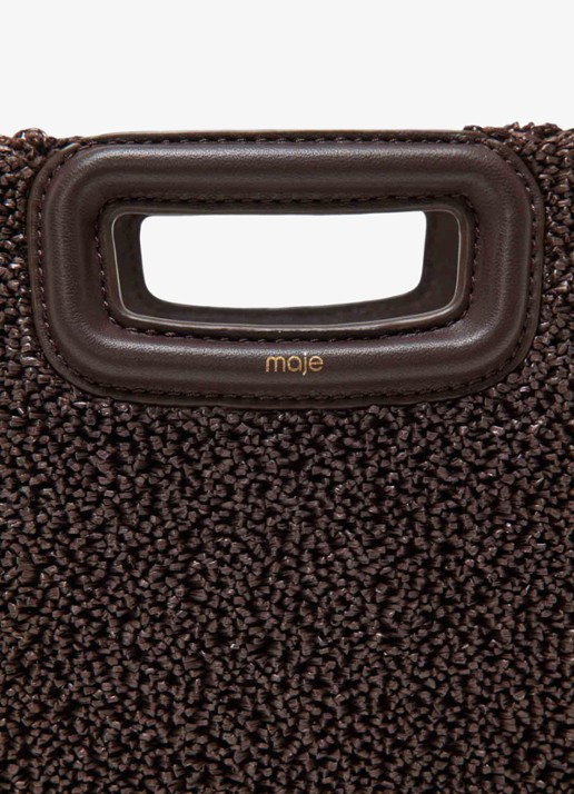 Maje M handtas met franjes - detail 3 donkerbruin