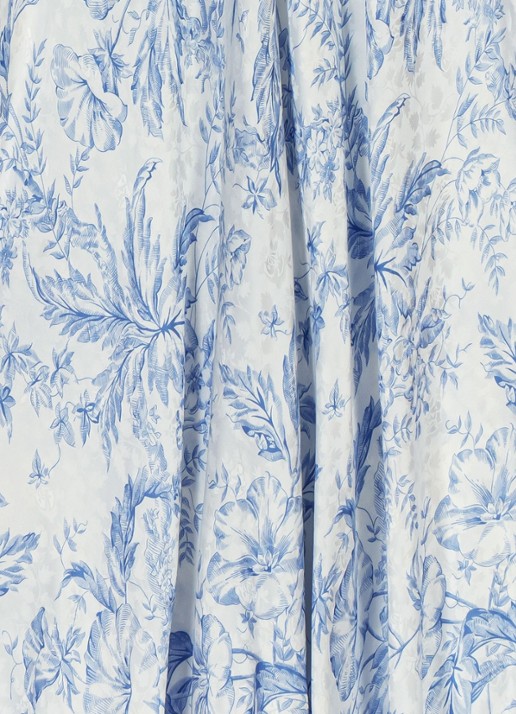 Maje Maxi jurk met V-hals en print - detail 5 blauw