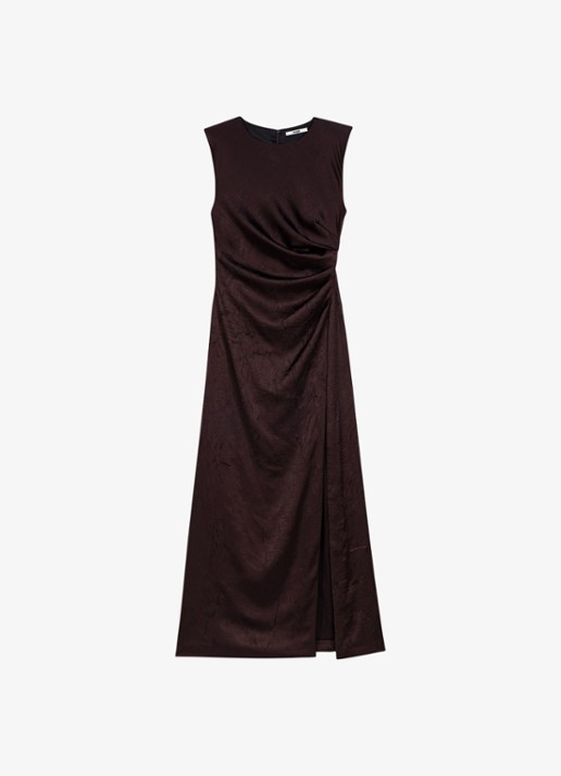 Maje Midi jurk met gedrapeerd detail