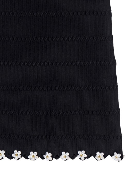 Maje Midi rok met sierknopen - detail 8 zwart
