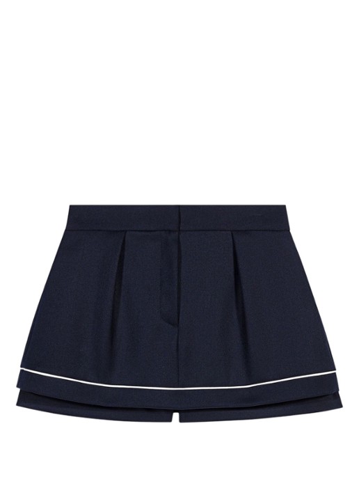 Maje Mini broekrok met steekzakken - voorkant donkerblauw
